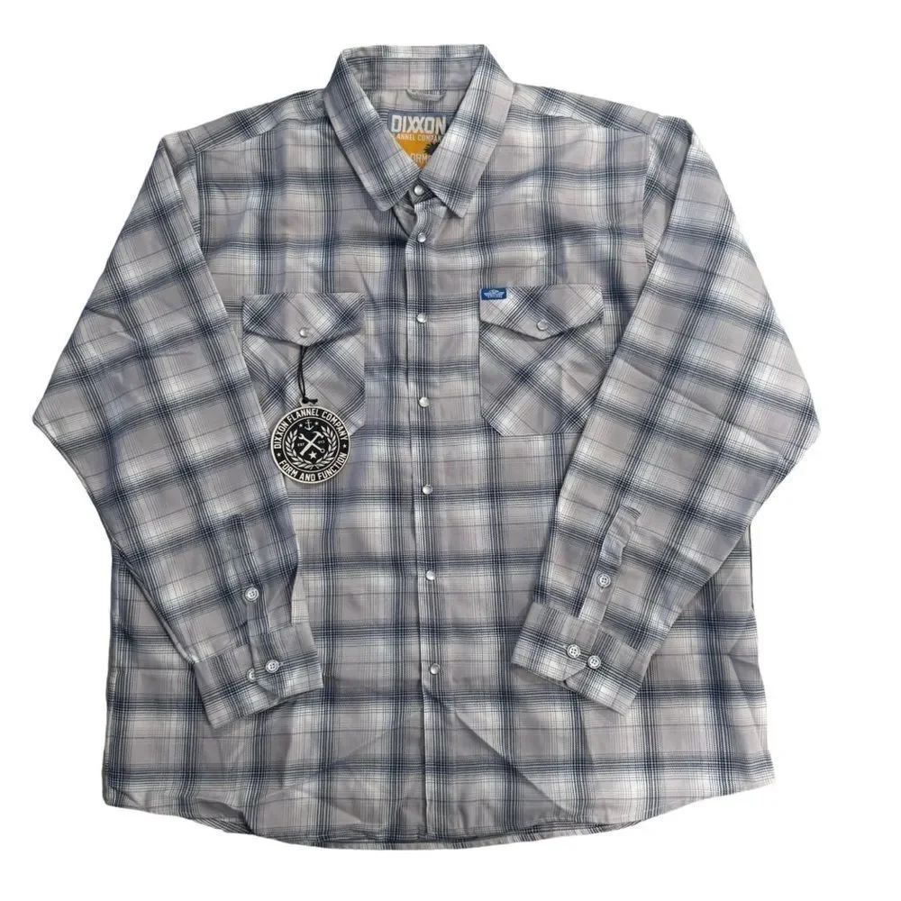 DIXXON Men's Blue Plaid Shirt size 3XL New